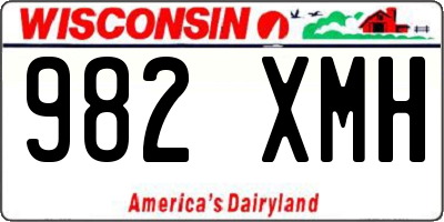 WI license plate 982XMH