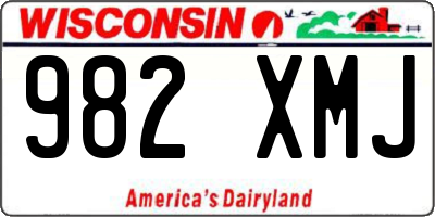 WI license plate 982XMJ