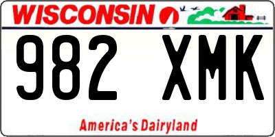 WI license plate 982XMK