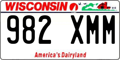 WI license plate 982XMM