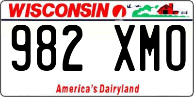 WI license plate 982XMO