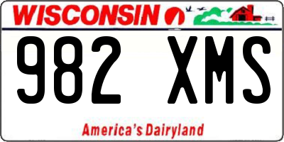 WI license plate 982XMS