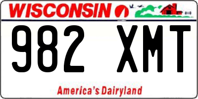 WI license plate 982XMT