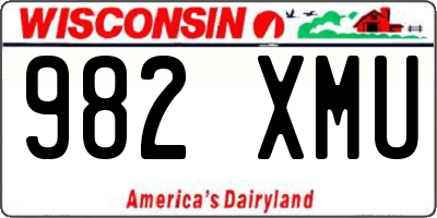 WI license plate 982XMU
