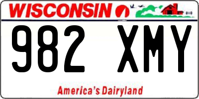 WI license plate 982XMY