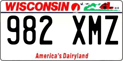 WI license plate 982XMZ