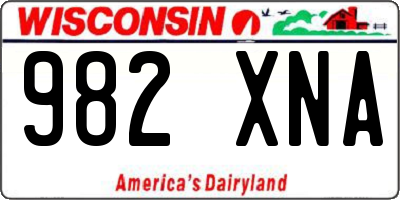 WI license plate 982XNA