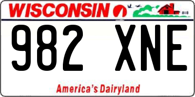 WI license plate 982XNE