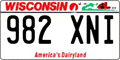 WI license plate 982XNI