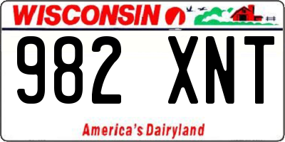 WI license plate 982XNT