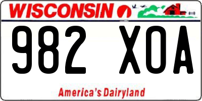 WI license plate 982XOA