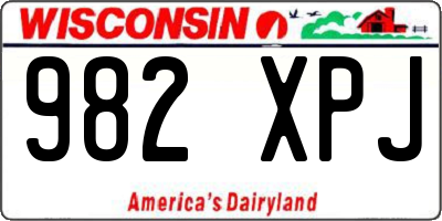 WI license plate 982XPJ