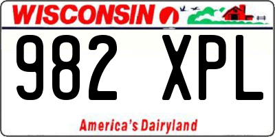 WI license plate 982XPL