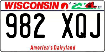 WI license plate 982XQJ