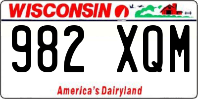 WI license plate 982XQM