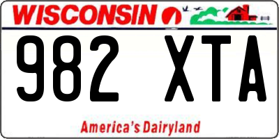 WI license plate 982XTA