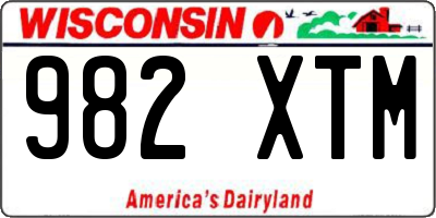 WI license plate 982XTM