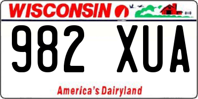WI license plate 982XUA