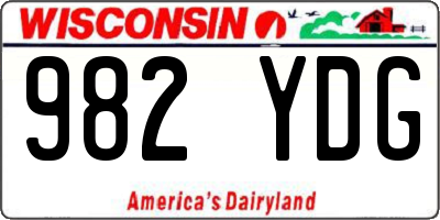 WI license plate 982YDG