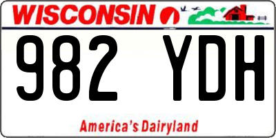 WI license plate 982YDH