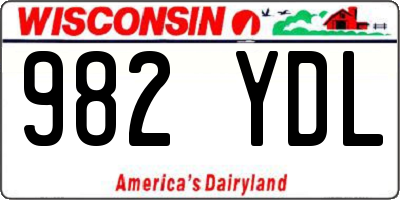 WI license plate 982YDL