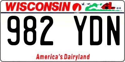 WI license plate 982YDN