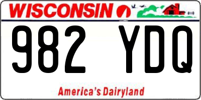 WI license plate 982YDQ