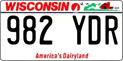 WI license plate 982YDR
