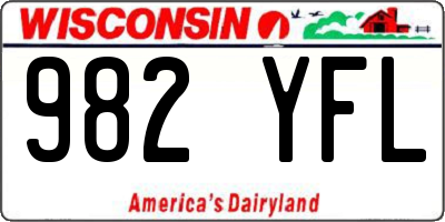WI license plate 982YFL