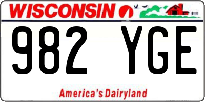 WI license plate 982YGE
