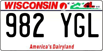 WI license plate 982YGL