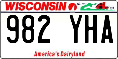 WI license plate 982YHA