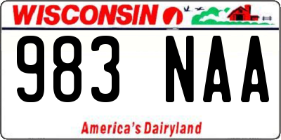 WI license plate 983NAA