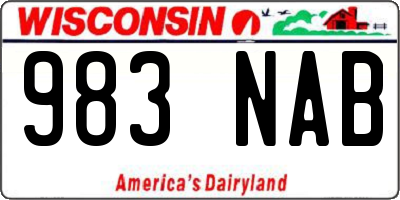 WI license plate 983NAB