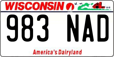 WI license plate 983NAD