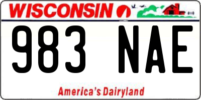 WI license plate 983NAE