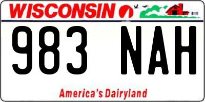 WI license plate 983NAH