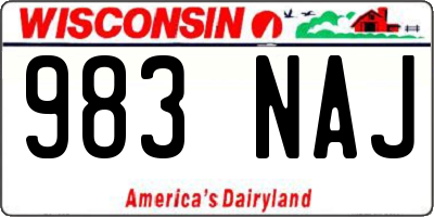 WI license plate 983NAJ