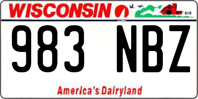 WI license plate 983NBZ