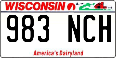 WI license plate 983NCH