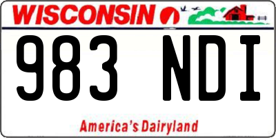 WI license plate 983NDI