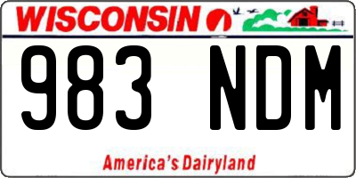 WI license plate 983NDM