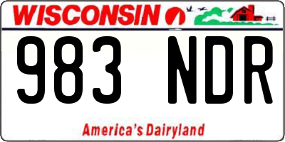WI license plate 983NDR
