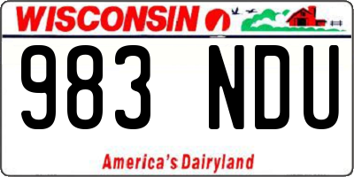 WI license plate 983NDU