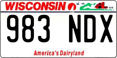 WI license plate 983NDX