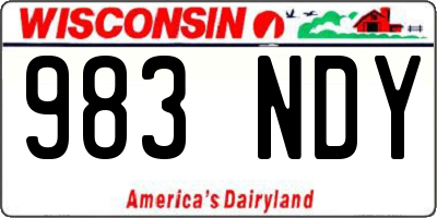 WI license plate 983NDY