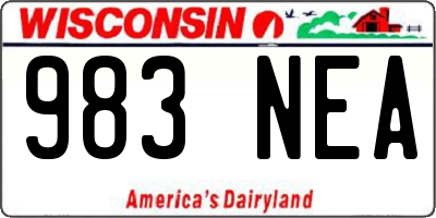 WI license plate 983NEA