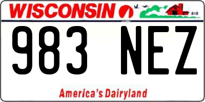 WI license plate 983NEZ