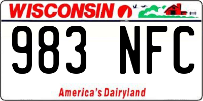 WI license plate 983NFC