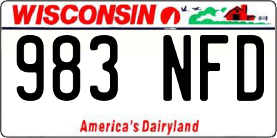 WI license plate 983NFD